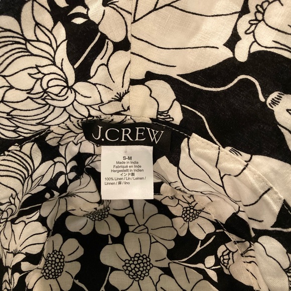 JCrew black and white floral linen bucket hat. New, never worn. - Picture 3 of 3
